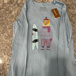NWT girls Patagonia bear snowboarding shirt